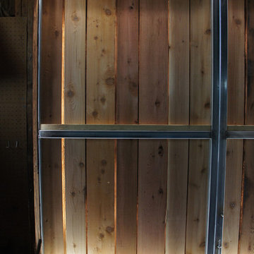 Norton Residence: sliding barn doors