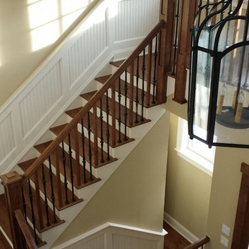 Stairway Wainscoting & Painting