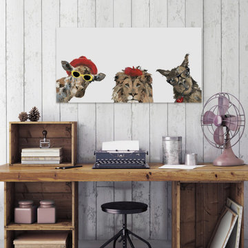 "Unconventional Trio White" Painting Print on Wrapped Canvas