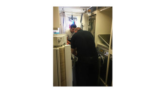 Working on a dryer on the mega yacht "MySky"