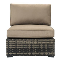Cape Town II Outdoor Modular Armless Chair - Outdoor Lounge Chairs