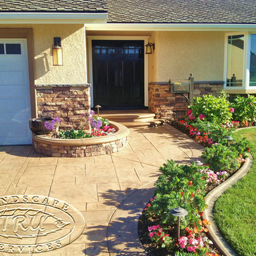 Driveway and Stacked Stone Siding