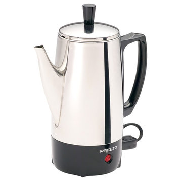 Presto Coffeemaker, 12 Cup, Stainless Steel, 800W