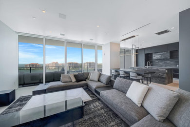 Living room - modern living room idea in Miami