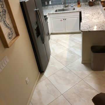 24x24 Tiles installed diagonally in Fort Walton Beach,FL