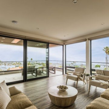 Modern Living Room with Floor to Ceiling Windows in San Diego, CA