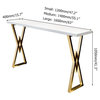 55" Modern White Kitchen Bar Height Dining Table Wood Breakfast Pub Table