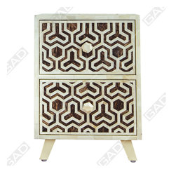 UNIQUE MOTIFS-BEDSIDE TABLE IN BONE - Furniture