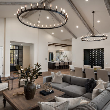 FAMILY ROOM / ENTRY / DINING ROOM / WINE CELLAR