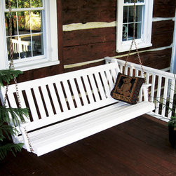 Pine Traditional English Porch Swing - Porch Swings