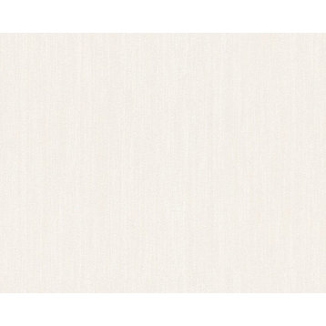 Elegance2, Modern Accent Block Stripes Baroque White Wallpaper Roll