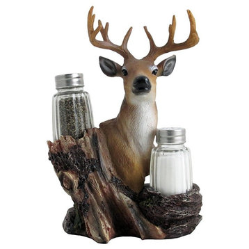 Big Buck Decorative Deer Salt and Pepper Shaker Set, 3-Piece Set