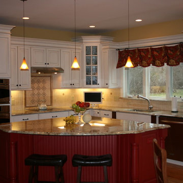 Barn, deck, addition and kitchen