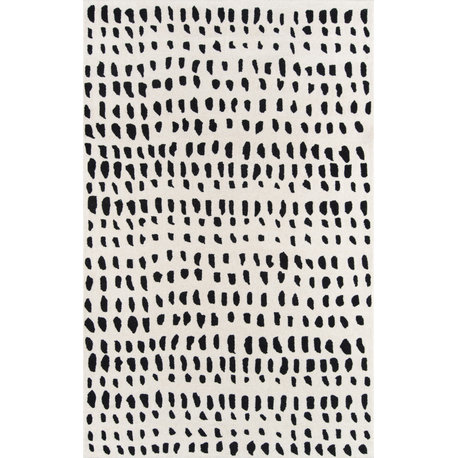 Novogratz by Momeni Delmar Boho Dots Wool Hand Tufted Ivory Area Rug, 3'6"X5'6"