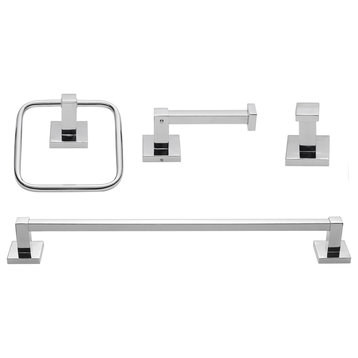 Finn 4-Piece Chrome Bathroom Hardware Accessory Kit