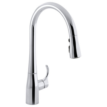 Kohler K-596 Simplice 1.5 GPM 1 Hole Pull Down Kitchen Faucet - - Polished