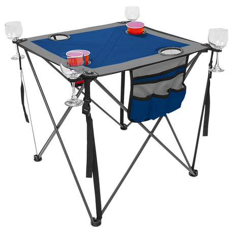 Folding Wine Table, Blue