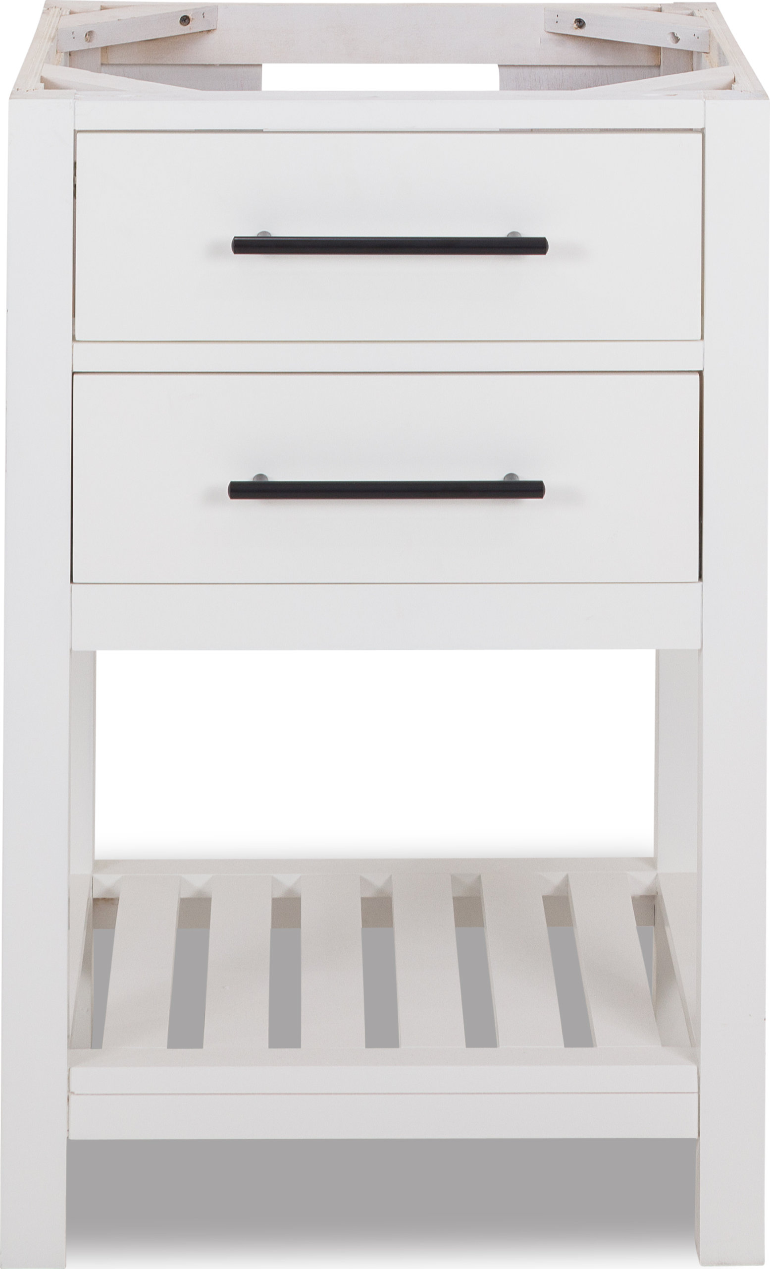 White Wavecrest Vanity Without Top, 23" Inches - Transitional ...