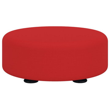 Safco Learn 15" Round Vinyl Floor Seat in Red Vinyl