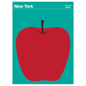 Danese Milano By Enzo Mari La Mela Red Apple Poster 1963 Modern Prints And Posters By Sportique Houzz