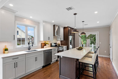 Inspiration for a transitional kitchen remodel in Boston