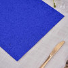 6 Glittered 16" Rectangle Faux Leather Placemats