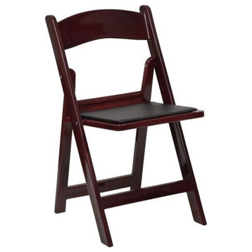 Bowery Hill Folding Chair in Mahogany and Black