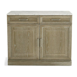 Hunter Modular Collection in Cerused Sand - Storage Cabinets