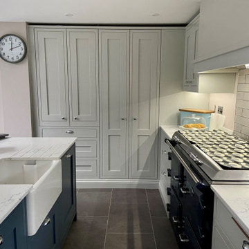 Dove Grey and Storm Blue 1909 Kitchen