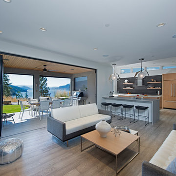 Open concept with bifolding doors that bring the outdoors in.