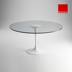 SAARINEN Dining Table Glass Polished Edge - Dining Tables