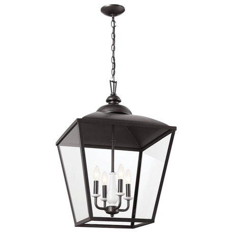 Kichler Homestead Dame 27.5" 4-Light Foyer Pendant 52475AVI, Anvil Iron