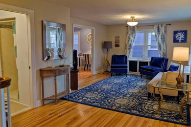 Beach style home design photo in Philadelphia