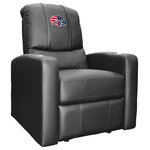 Dreamseat - Iowa Hawkeyes Patriotic Primary Man Cave Home Theater Recliner - Perfect for your living room, man cave, home theater, or anywhere you want to recline and relax in total comfort. Combines sleek lines with maximum comfort in a compact footprint. The stealth features synthetic leather and a manual recline mechanism. Cup holders in each arm add to the utility of the chair. The patented XZipit system provides endless logo options on the front of the chair and allows you to showcase your favorite team or interest.
