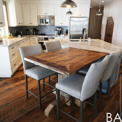 Reclaimed Wood (Rectangular) Pedestal Tables - Dining Tables
