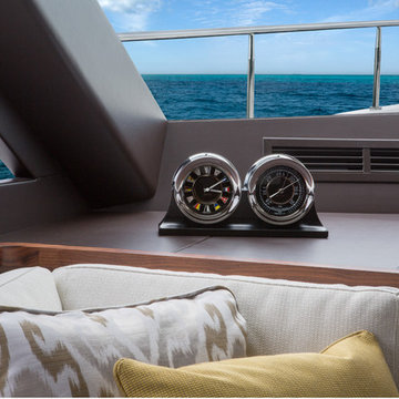 Chelsea Clock "Carbon Fiber Flag Clock" & Barometer aboard the Ocean Alexander 1
