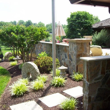 Stone walls and paths