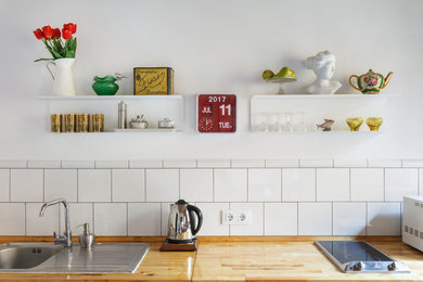 Inspiration for an eclectic kitchen remodel in Barcelona