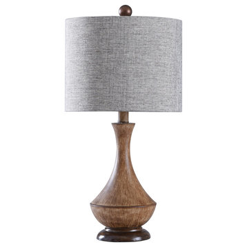 Adrian Table Lamp, Painted Light Brown, Heathered Chocolate