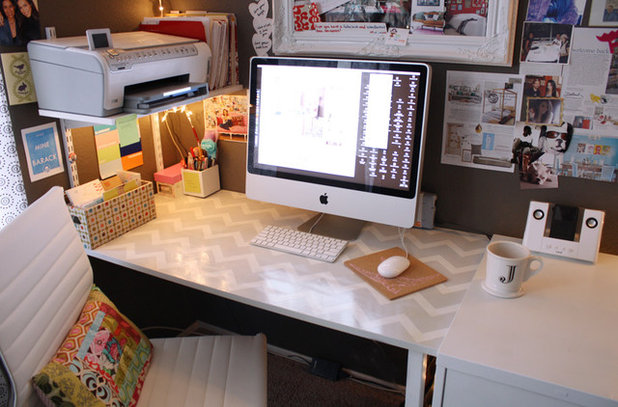 Eclectic Home Office by Jen Ramos Art