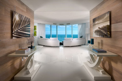 Minimalist entryway photo in Miami