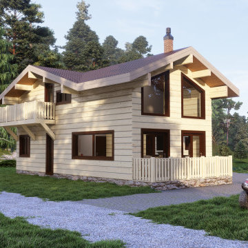 Glulam log cabins-Glulam log houses