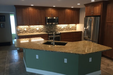 Photo of a transitional kitchen in Tampa.