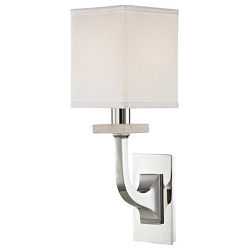 Rockwell 1-Light Wall Sconce, Polished Nickel