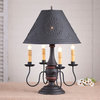 Jamestown Lamp in Hartford Black with Red with Black Shade