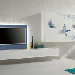 Modern Wall Unit Exential Y05 by Spar - $6,625.00 - Entertainment Centers And Tv Stands