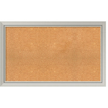 Framed Cork Board, Romano Silver Wood, 42x26
