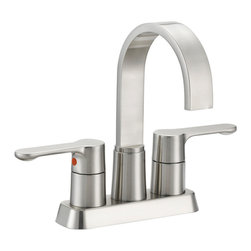 Designers Impressions - Satin Nickel Lavatory Vanity Faucet - Bathroom Sink Faucets