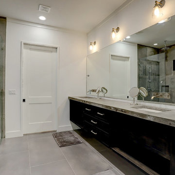 Modern, Minimalist Historic Bungalow Remodel - Master Bathroom
