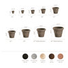 Crescent Garden Brunello Classic Rolled-Rim Plant Pot, 27" (Rust)
